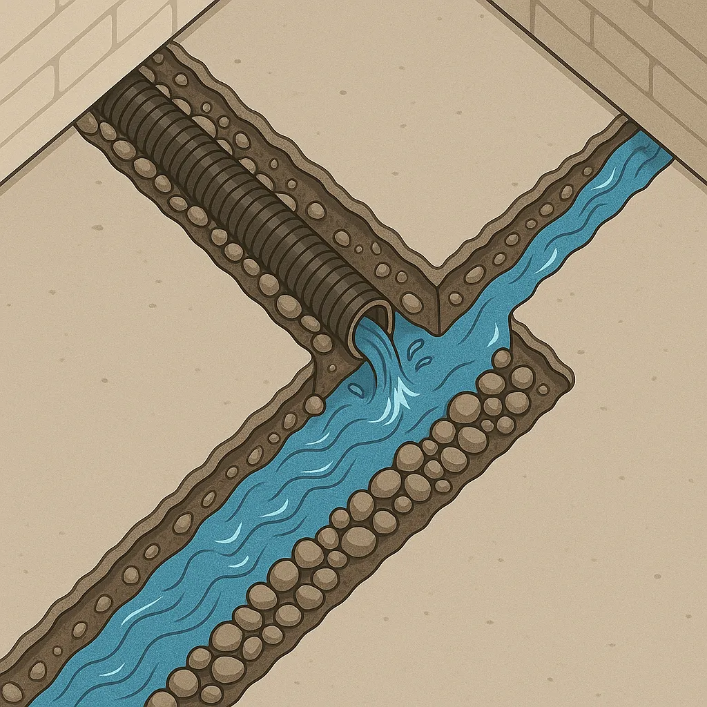 Perimeter drainage channel installation