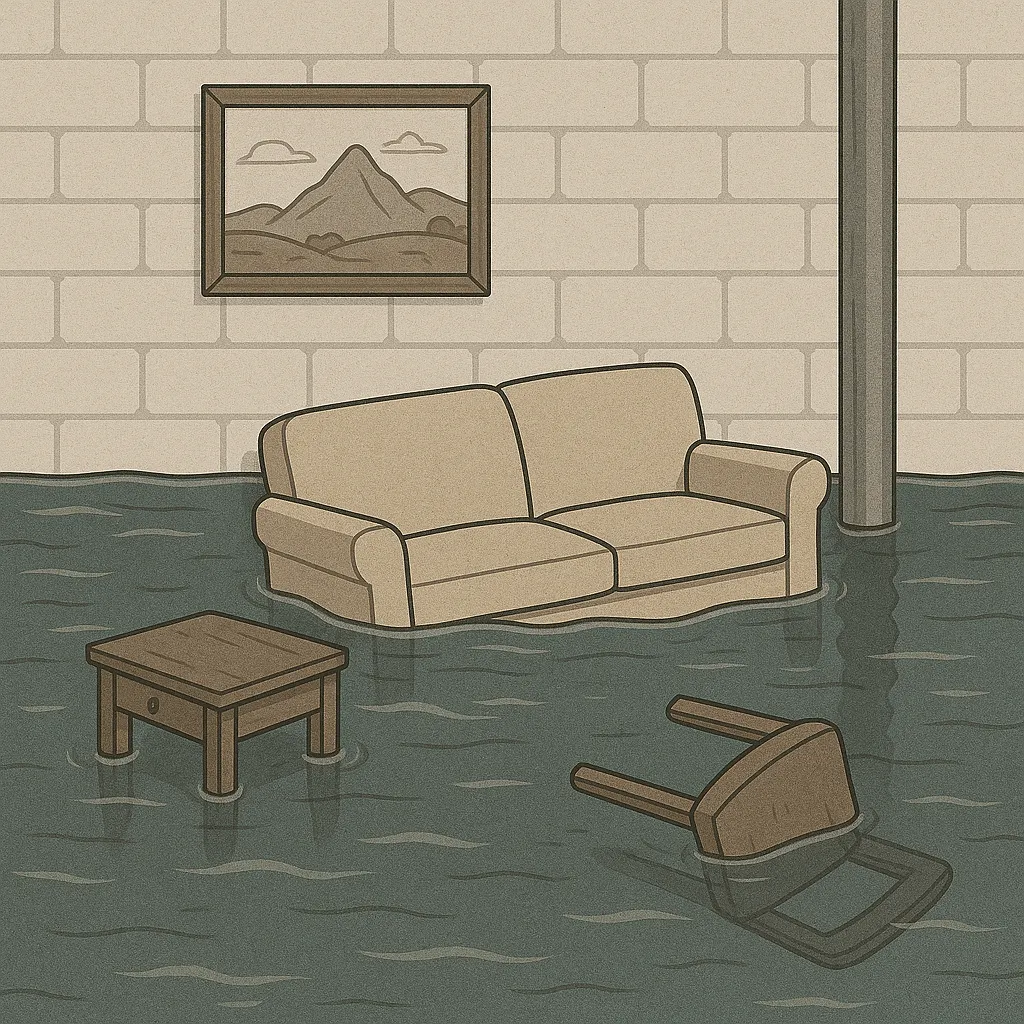 Dry basement after sump pump installation