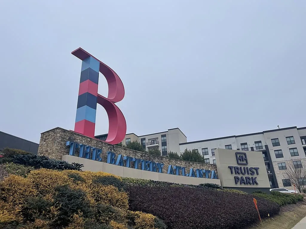 The Battery Atlanta sign at Cobb Parkway by Tyler Lahti